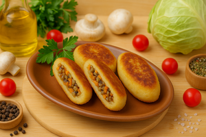 Зрази з грибами та морквою Зрази з грибами та морквою