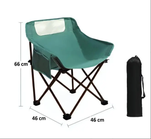 Кемпінгове крісло з підголівником | Розкладне рибальське крісло 46×46×66 см