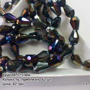 Крапля 7*5 мм. Чорний. з АБ