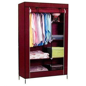 Тканевый шкаф органайзер для вещей на 2 секции складной 105х45х170см Storage Wardrobe YX-124 Цвет: темно-серый Тканевый шкаф органайзер для вещей на 2 секции складной 105х45х170см Storage Wardrobe YX-124 Цвет: темно-серый