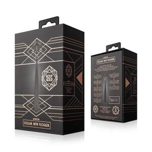 Нашийник с флогером Rosy Gold - Collar with Flogger - Black Нашийник с флогером Rosy Gold - Collar with Flogger - Black