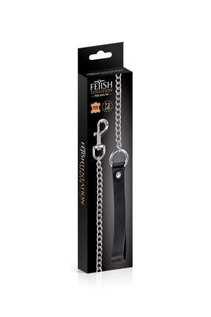 Повідець Fetish Tentation Premium Metal leash with cowhide leather wrist 72 см Повідець Fetish Tentation Premium Metal leash with cowhide leather wrist 72 см