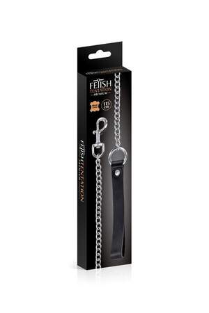 Повідець Fetish Tentation Premium Metal leash with cowhide leather wrist 115 см Повідець Fetish Tentation Premium Metal leash with cowhide leather wrist 115 см