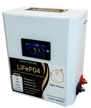Акумуляторна батарея Light House LiFePO4 25.6V 105Ah W 2.7 kWh Акумуляторна батарея Light House LiFePO4 25.6V 105Ah W 2.7 kWh