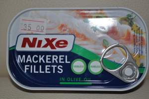 Рыбное филе NIXE Mackerel Fillets in olive oil из Италии Рыбное филе NIXE Mackerel Fillets in olive oil из Италии