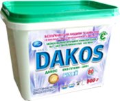 Безфосфатний пральний порошок «Дакос 100% еко-гігієна білий» 900г Безфосфатний пральний порошок «Дакос 100% еко-гігієна білий» 900г