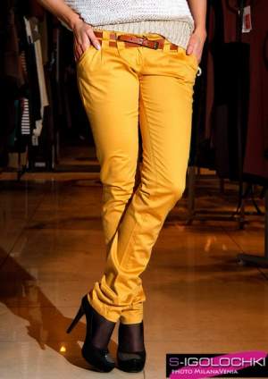 брюки жолтые