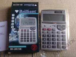 Калькулятор Brilliant BS-20USB (без шнура)