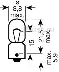 Osram 3893 Лампа накаливания, фонарь освещения номерного знака Osram 3893 Лампа накаливания, фонарь освещения номерного знака