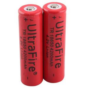 Аккумуляторы UltraFire 18650 4200mAh* 4.2V 2шт