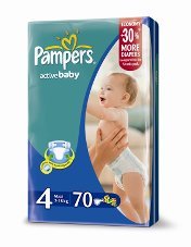 Pampers Аktiv baby 4x70 шт