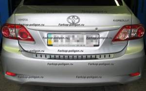Накладка на задний бампер Toyota Corolla с 2010 г. Накладка на задний бампер Toyota Corolla с 2010 г.