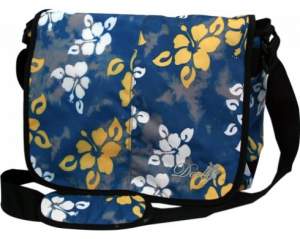 Сумка DERBY для ноутбука, синяя с цветами 0240113,02