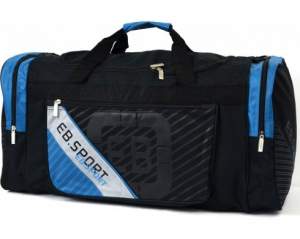 Сумка Enrico Benetti дорожная черно-голубая 47048648