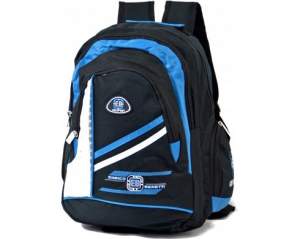 Рюкзак Enrico Benetti молодежный черно-голубой 47045648