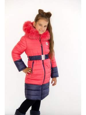 Теплая зимняя куртка для девочек 6 -11 лет