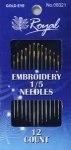Набор игл для вышивания гладью Royal Embroidery 1/5 (12шт) Набор игл для вышивания гладью Royal Embroidery 1/5 (12шт)