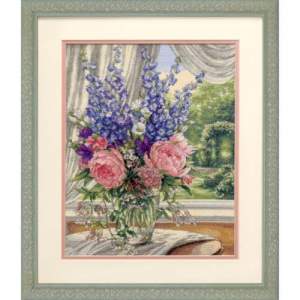 Набор для вышивания крестом Peonies and Delphiniums 