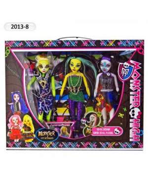Кукла Monster Higt 2013-8, 3 куклы в наборе,шарнир,в кор. 43*35*7см