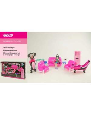 Кукла Monster High 66529 на шарнирах,с мебелью,в кор. 55*33*11см