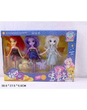 Кукла My little Pony 912, 3 куклы в наборе,в кор.38*27,5*5см