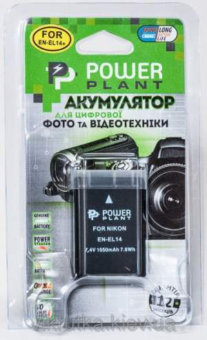 Aккумулятор PowerPlant Nikon EN-EL14 Chip (D3100, D3200, D5100) Aккумулятор PowerPlant Nikon EN-EL14 Chip (D3100, D3200, D5100)
