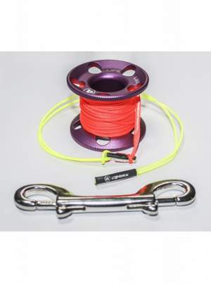 Шпуля с карабином и линем Apeks 15 м (AP0265/K)