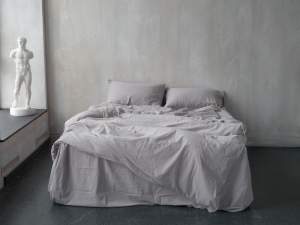 Постельное белье хлопок LIMASSO OPAL GREY STANDART серый