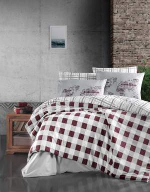 Постельное белье ранфорс First Choice Edmon Dark Red Постельное белье ранфорс First Choice Edmon Dark Red