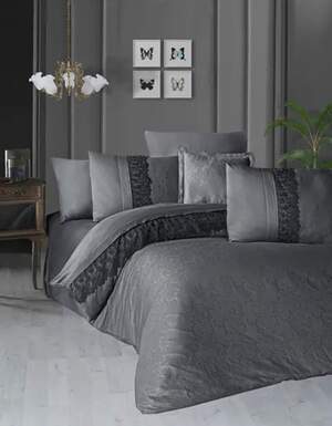 Однотонное постельное белье First Choice Florenza Smoke Однотонное постельное белье First Choice Florenza Smoke