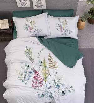 Постільна білизна First Choice 3D Satin Sarnia Oil Green Євро Постільна білизна First Choice 3D Satin Sarnia Oil Green Євро