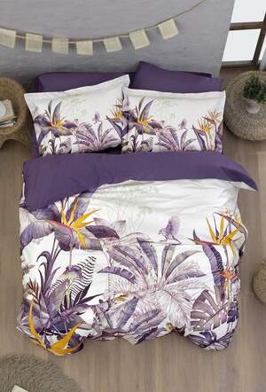 Сатиновое постельное белье 3D Satin 200×220 см Digital Series Palm Garden Сатиновое постельное белье 3D Satin 200×220 см Digital Series Palm Garden