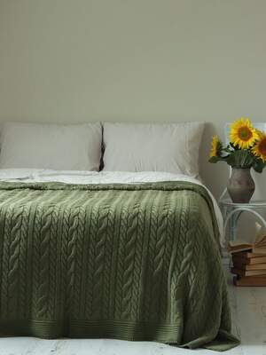 В'язане покривало LA MODNO Genova Green 220х240