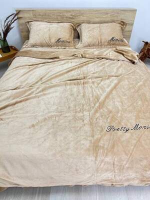 Велюрова постільна білизна Monica євро розмір