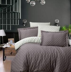 Сатиновое постельное белье First Choice Point Brown Сатиновое постельное белье First Choice Point Brown