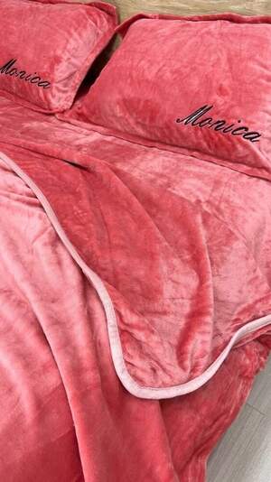 Велюрова постільна білизна Monica євро розмір