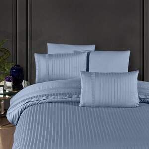 Сатиновое постельное белье First Choice Trend dusty blue Сатиновое постельное белье First Choice Trend dusty blue
