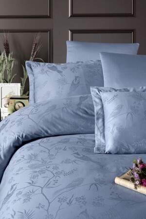 Сатиновое постельное белье First Choice Stesha Dusty Blue Сатиновое постельное белье First Choice Stesha Dusty Blue