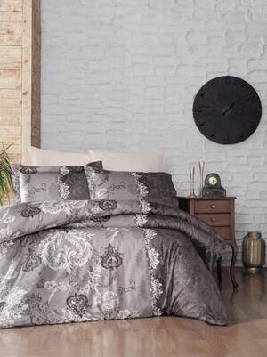 Сатиновое постельное белье First Choice Lona Brown