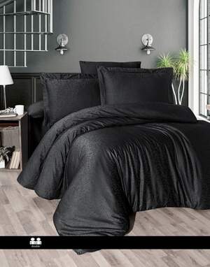Сатиновое постельное белье First Choice Vivien Black Сатиновое постельное белье First Choice Vivien Black