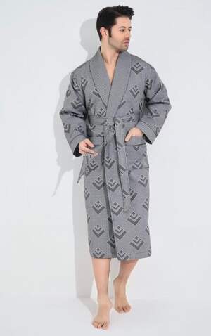 Чоловічий довгий вафельний халат Nusa 22680