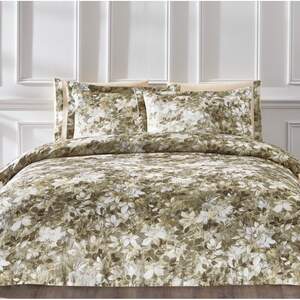 Постільна білизна шовк TIVOLYO HOME Leaves yesil