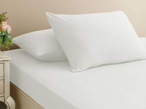 Простирадло 160х200см на гумці з наволочками (ранфорс) First Choice