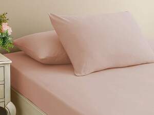 Простирадло 160х200см на гумці з наволочками (ранфорс) First Choice