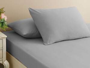 Простирадло 160х200см на гумці з наволочками (ранфорс) First Choice