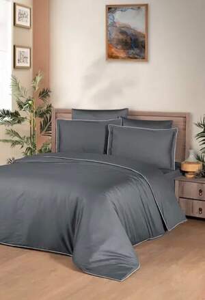 Сатиновое постельное белье La Roman Premium Satin 300TC Lucca Grey Сатиновое постельное белье La Roman Premium Satin 300TC Lucca Grey
