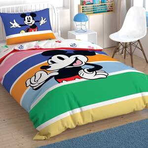 Детское постельное белье Tac Disney Mickey Mouse Rainbow Детское постельное белье Tac Disney Mickey Mouse Rainbow