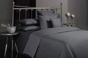 Постільна білизна із сатину Sarev Sartoria antracit євро розмір