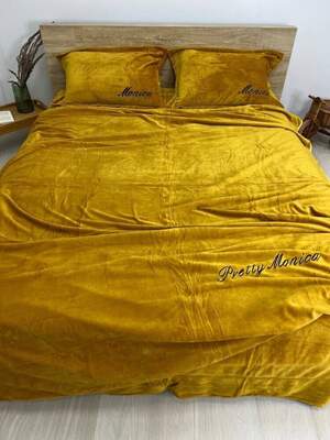 Велюрова постільна білизна Monica євро розмір