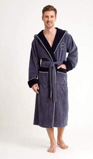 Махровий халат чоловічий довгий Nusa 7160